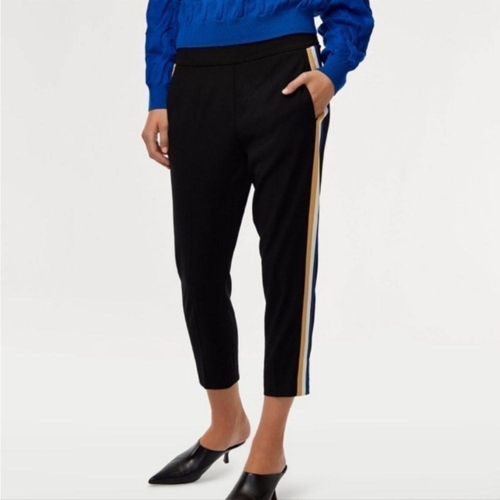 Babaton side stripe jogger crop pants black size 0